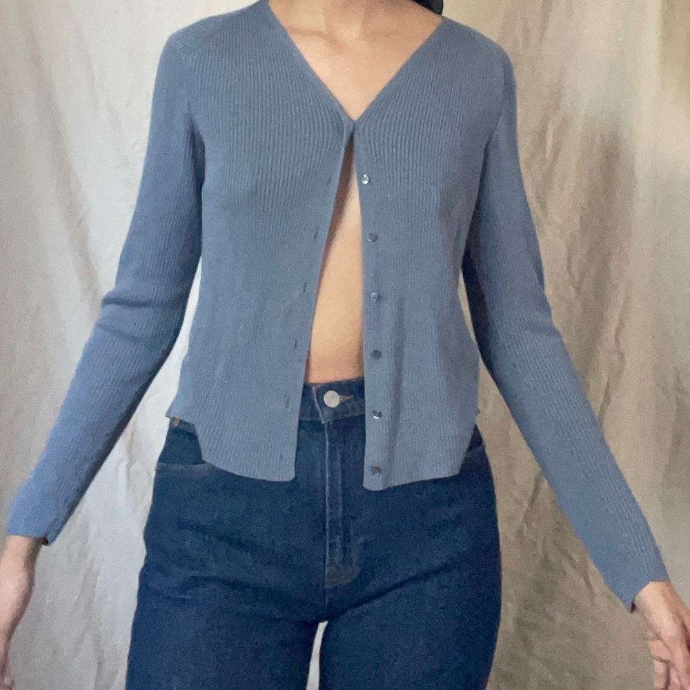 Dusty blue cardigan